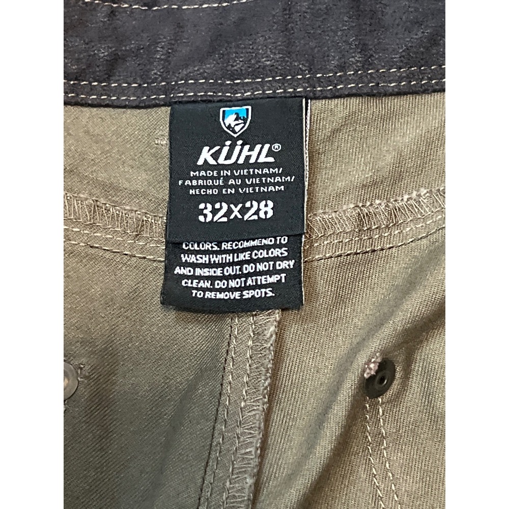 Kuhl Rydr Pants Mens 32x28 Brown Vintage Patina Dye Articulated Knee Canvas Work - Picture 6 of 15